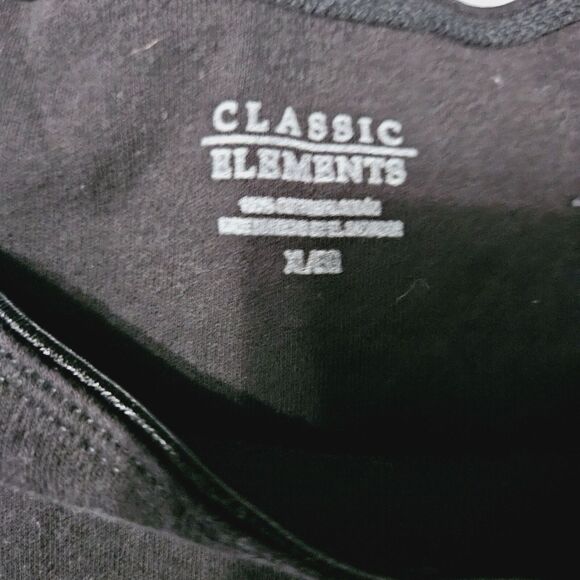 Classic Elements Womens T-Shirt Black Size XL 100% Cotton Short Sleeve Flower - Picture 5 of 12